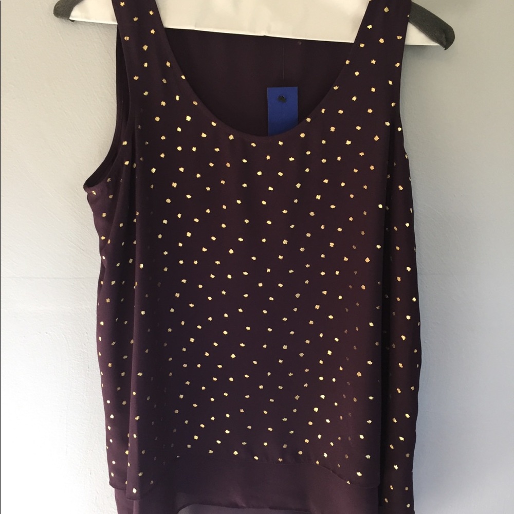 Deep plum with gold flecks tank
